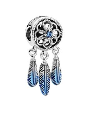 Authentic Pandora Silver & Blue Dreamcatcher Dangle Charm - NWOT